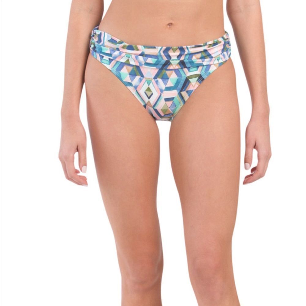 La Blanca Patterned Bikini Bottoms NWT Size 16
